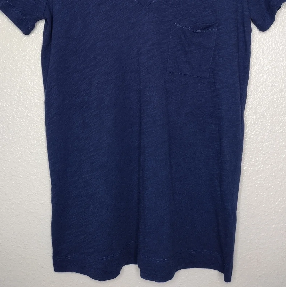 Madewell Women's Cotton Blue Short Sleeve V-Neck T-Shirt Basic Top - Picture 5 of 13